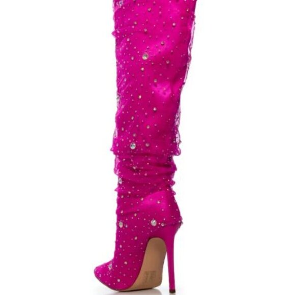 AZALEA WANG " LUXE LUXURY " FUCHSIA BOOTIE( BRAND NEW !!!!!!!!!!!!! - Picture 5 of 8